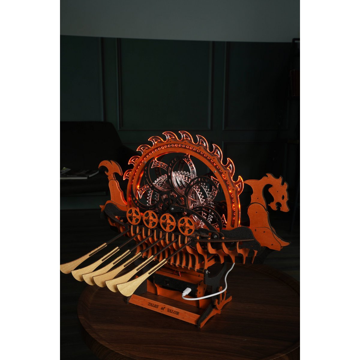 Robotime, DIY Houten Puzzel Dragon Viking Ship, Mechanical Model, LK802, 36,7x46x46.5cm
