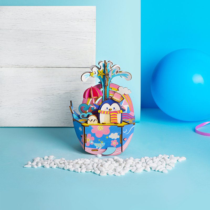 Muziekdoos Hout DIY 3D Puzzel Ocean Park, Robotime