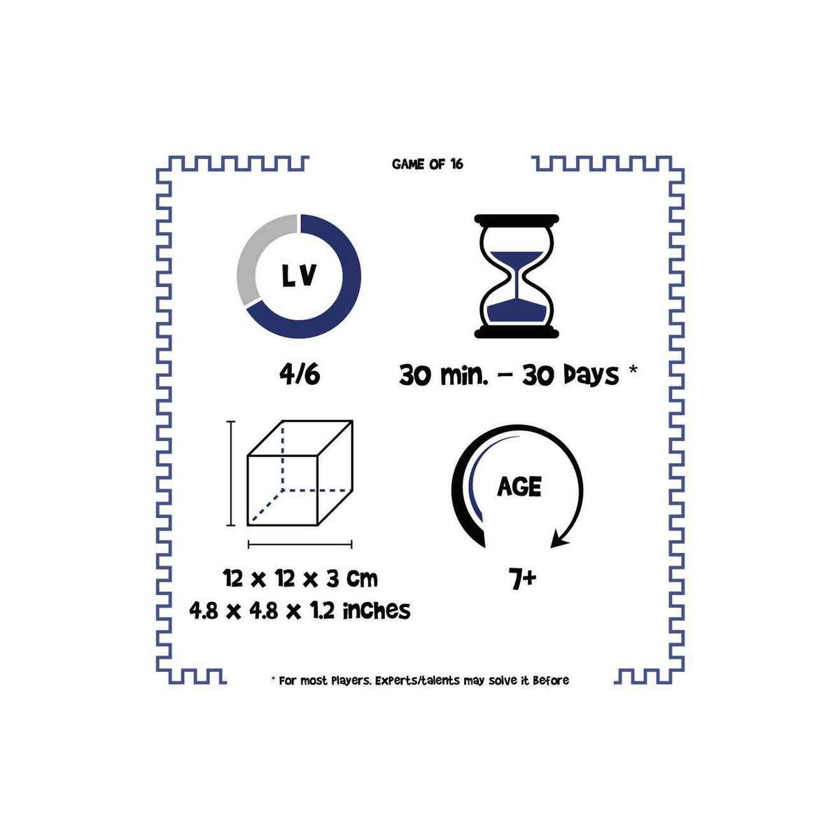 Logica Giochi Houten 2 in 1 Puzzel 15+16, LG125, 12x12x3cm