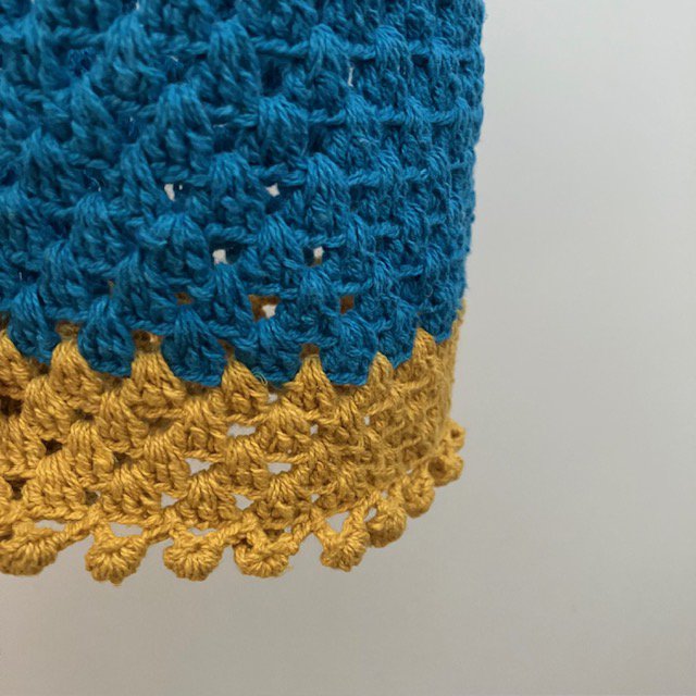 Luna-Leena Lampion Crochet - Turquoise - Organisch katoen - Handhaak in Nepal
