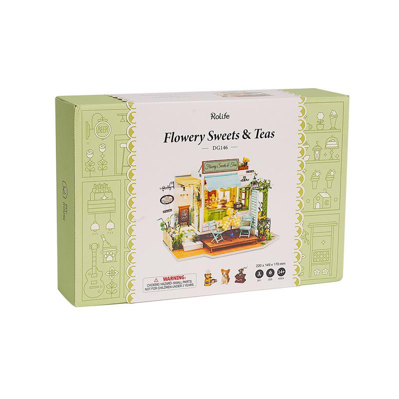 Robotime, DIY Huisje Flowery Sweets & Tea' s