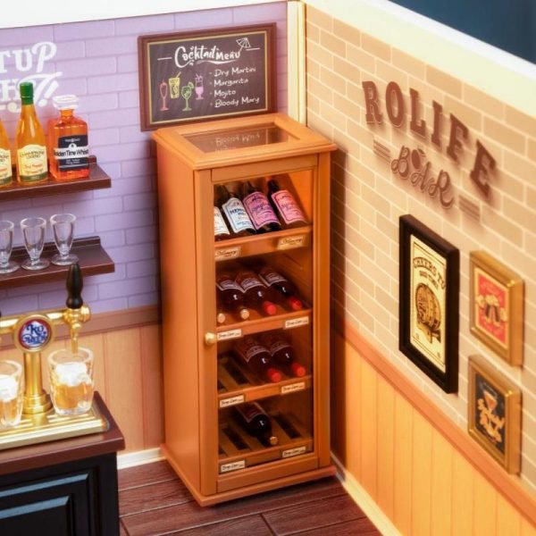 Robotime, DIY Huisje Super Creator Leisurely Cheers Bar, DW012, 16,3x16,3x15,2cm