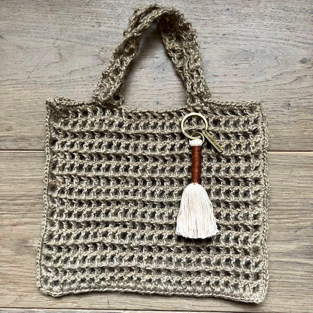 Luna-Leena Keychain Long Tassel Cream - Handgemaakt in Nepal