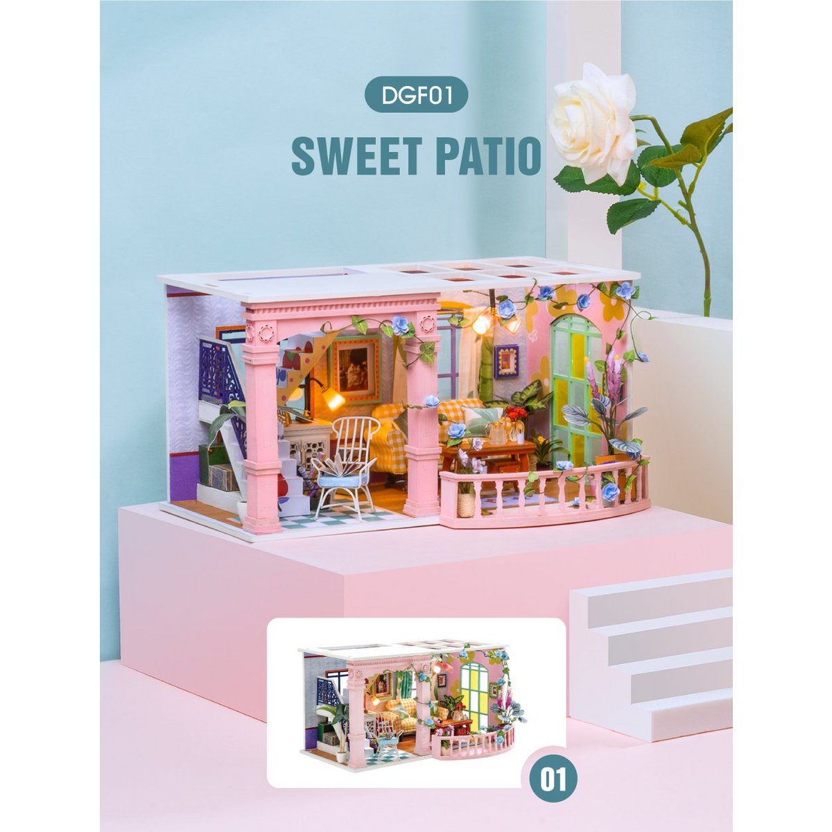 DIY Huisje Sweet Patio, Robotime