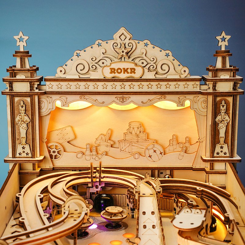 Robotime, 3D Houten Puzzel Flipperkast/Pinball Machine