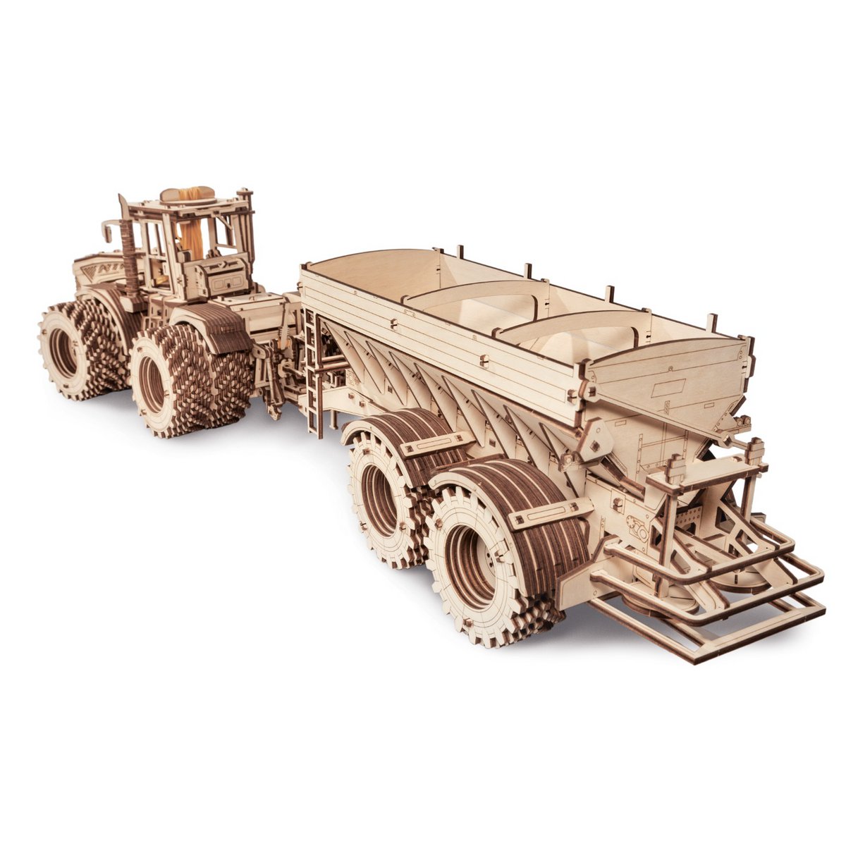 Eco Wood Art (EWA) 3D Mechanische Puzzel, Tractor K-7M