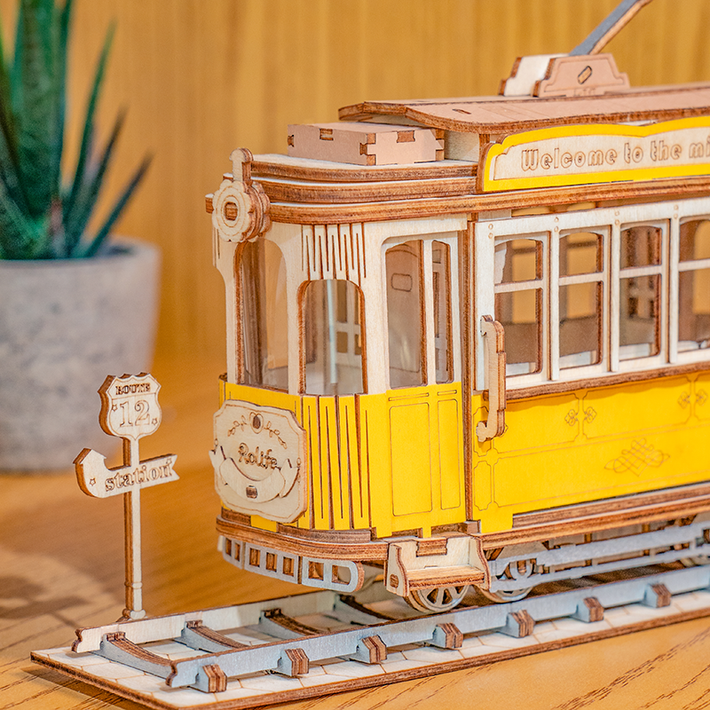 Robotime, 3D Houten Puzzel Tramcar