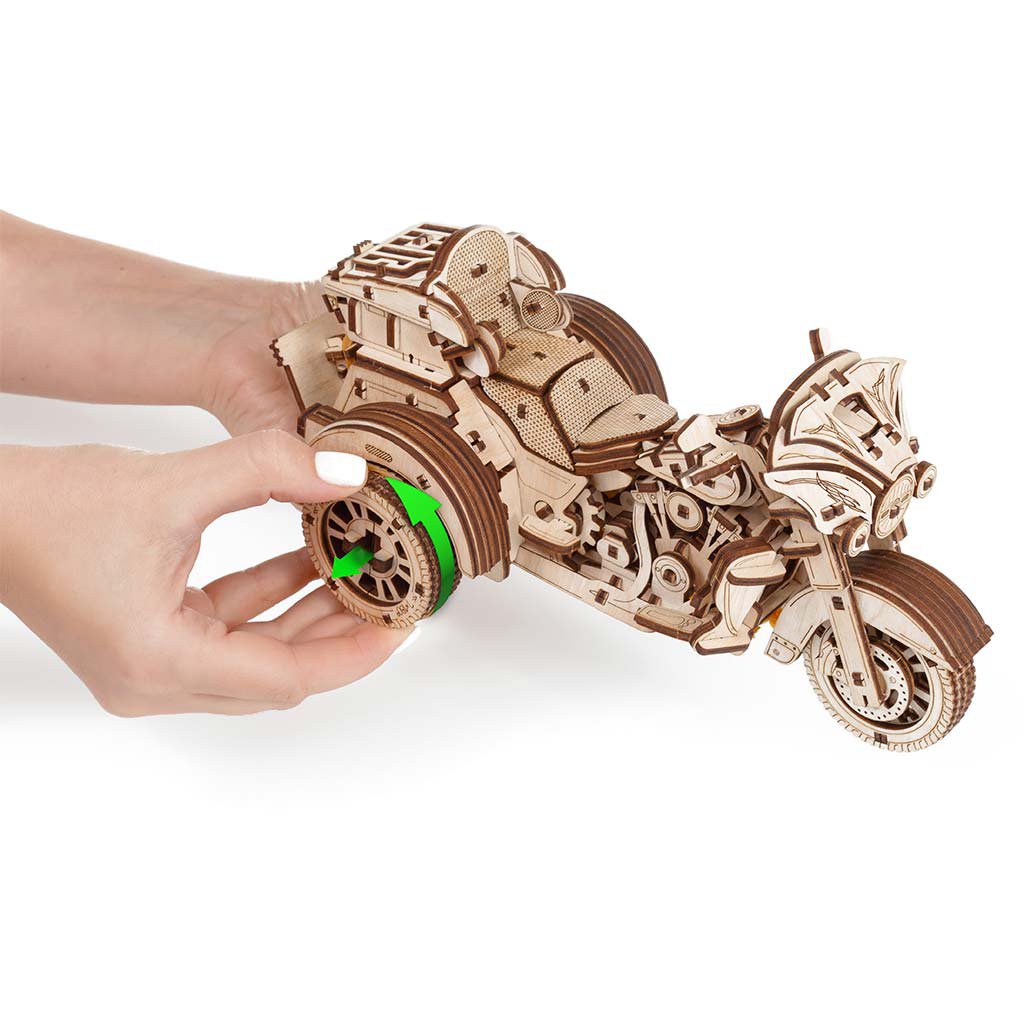Eco Wood Art (EWA) 3D Houten Puzzel Trike, 2918, 22,6x11,1x11,1cm