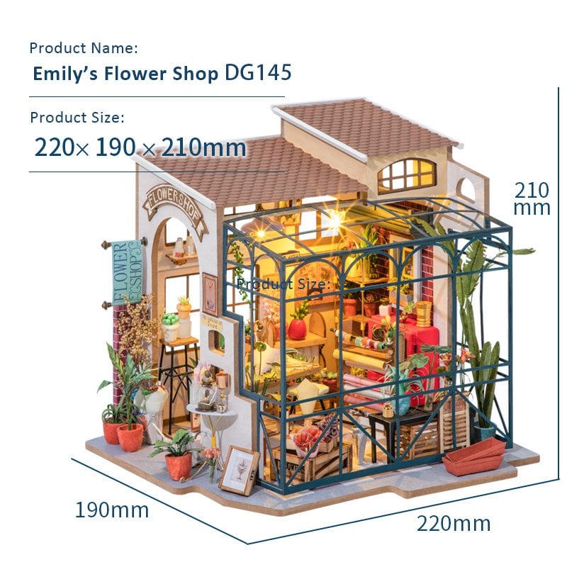 Robotime, DIY Huisje Emily's Flower Shop