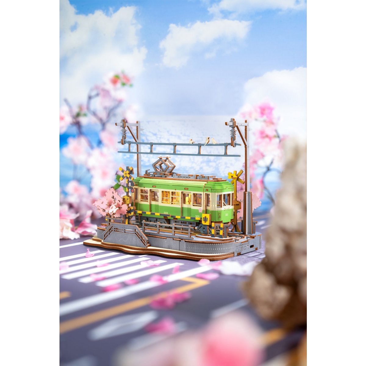 Robotime, DIY 3D Houten Modelbouwpakket, Sakura Journey, TGS02, 23,2x14x16,7cm