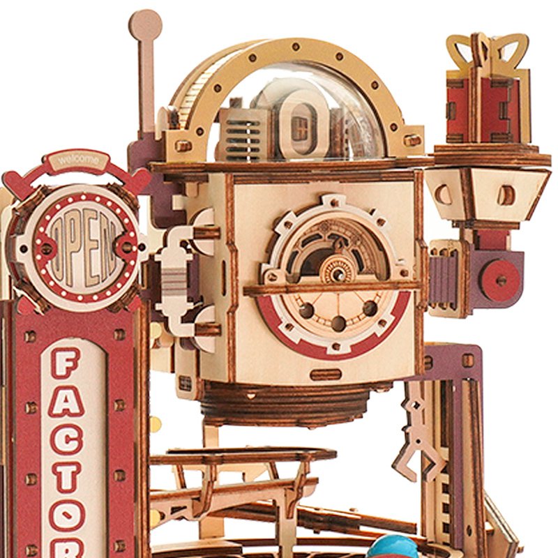 3D Houten Puzzel Knikkerbaan Marble Run Chocolate Factory, Robotime
