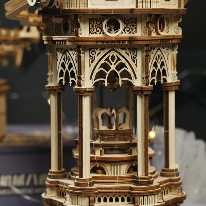 Robotime, Muziekdoos Hout DIY 3D Puzzel Victorian Lantern