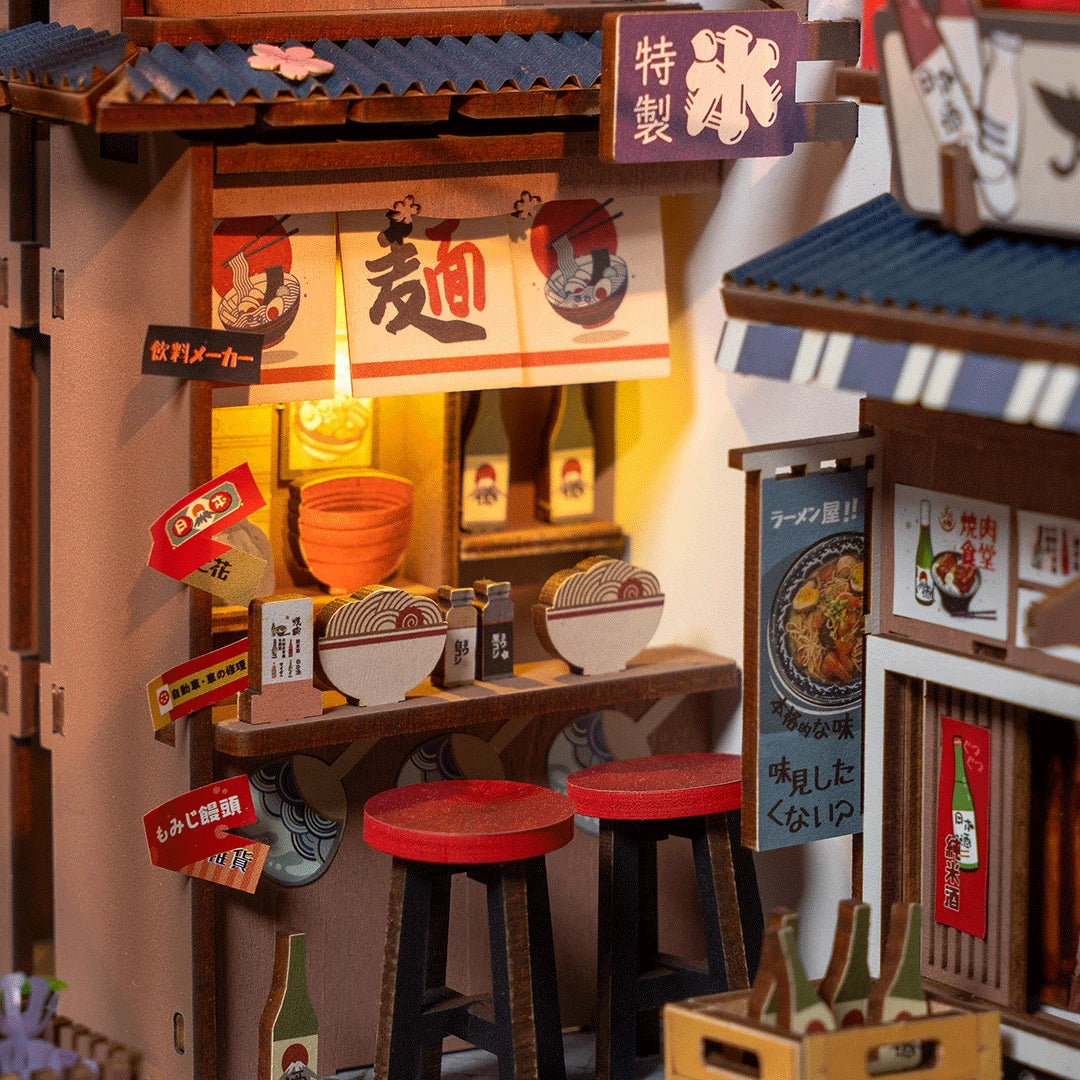 Robotime, DIY Book Nook Boekensteun Sakura Wine Alley, TGB11, 11,1x19,5x22,1cm