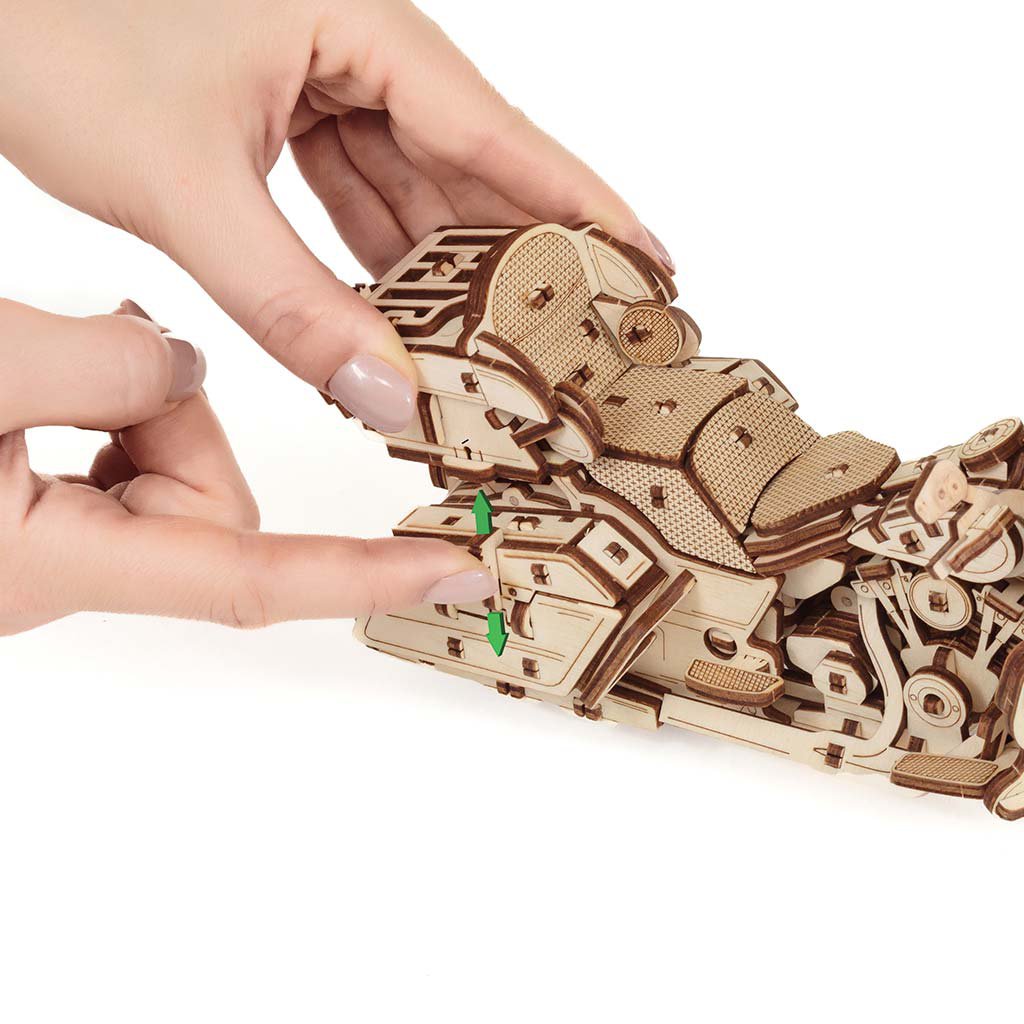 Eco Wood Art (EWA) 3D Mechanische Houten Puzzel Bike