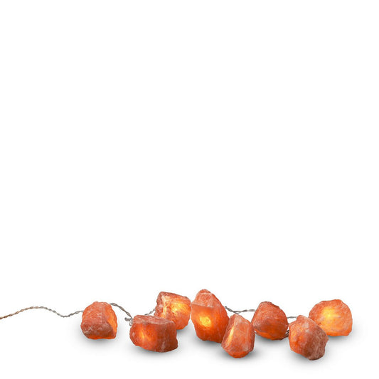 Himalaya Salt Dreams, Zoutbrokken Lichtsnoer op Batterij, Rock, 8 stuks