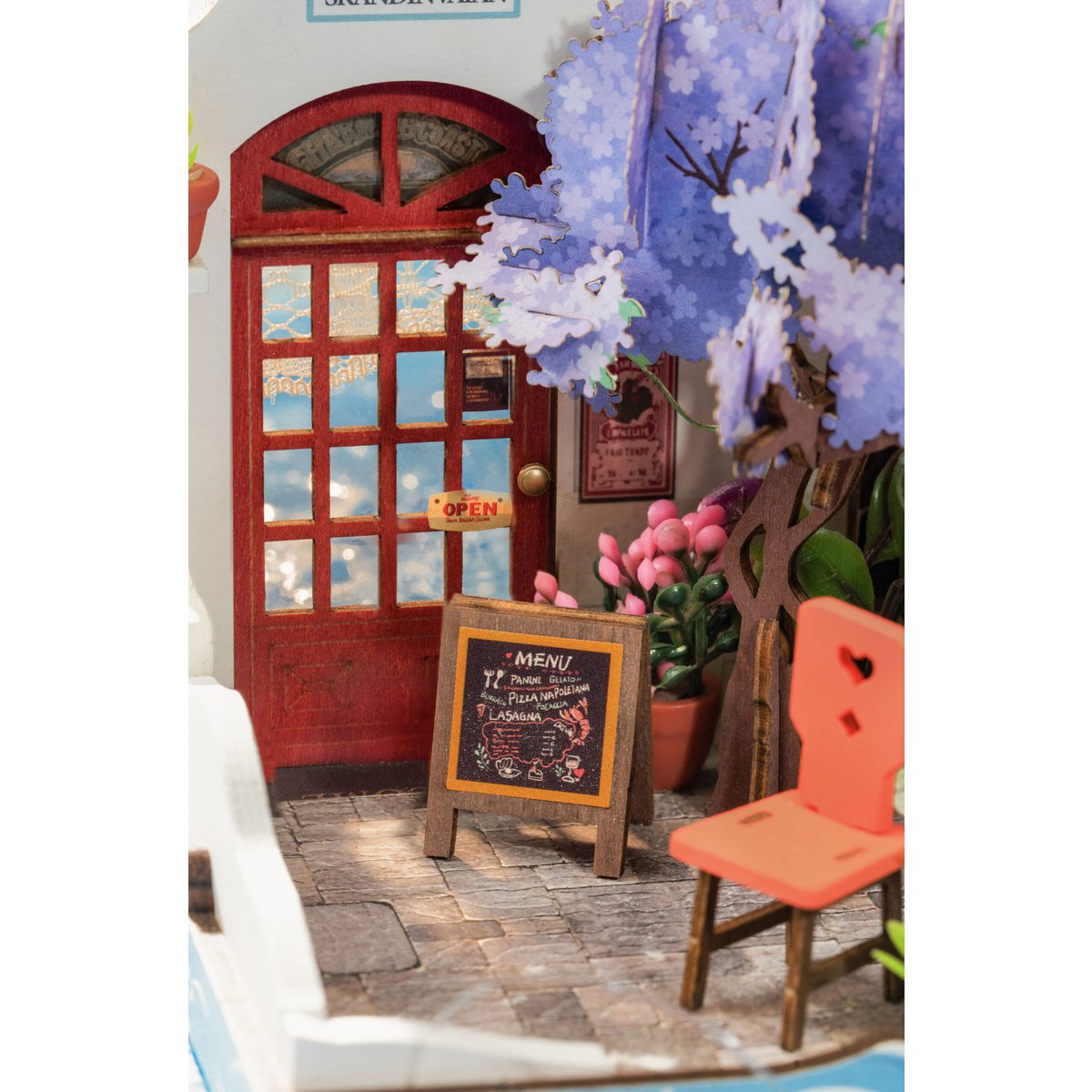 Robotime, DIY Huisje Sea Holiday Restaurant, DS039, 10x9,x13cm