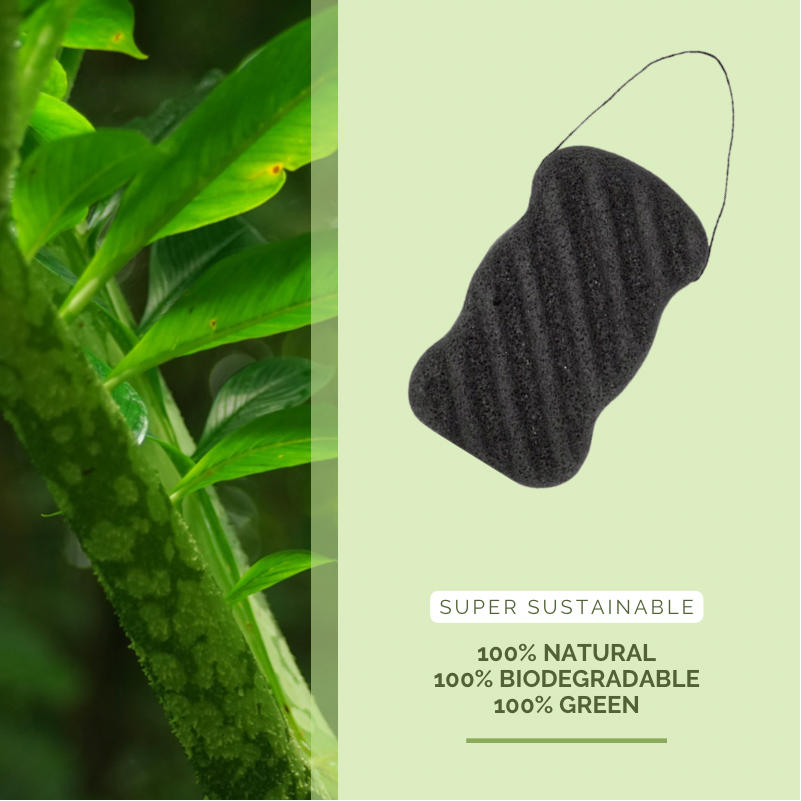 green-goose Houtskool Konjacsponsjes | 2 Stuks