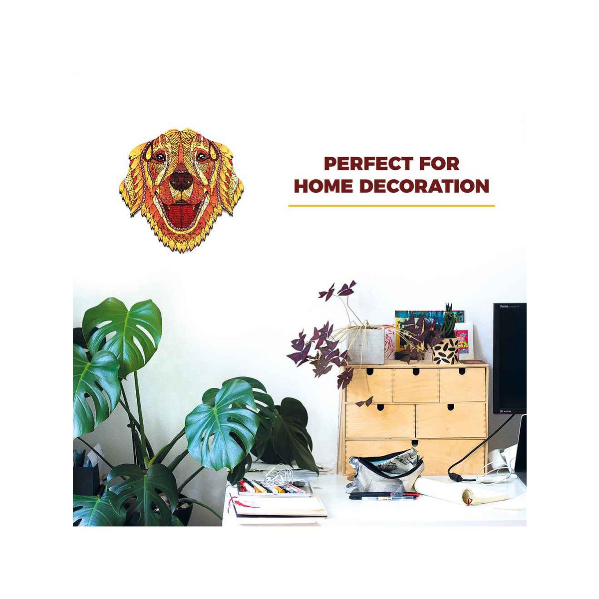 Logica Giochi Mandala Houten Legpuzzel Hond/ Dog, 24,7x28,5cm