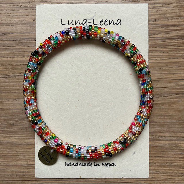 Luna-Leena kralen armbandroll - Multicolor - Volwassen - Handgehaakt in Nepal