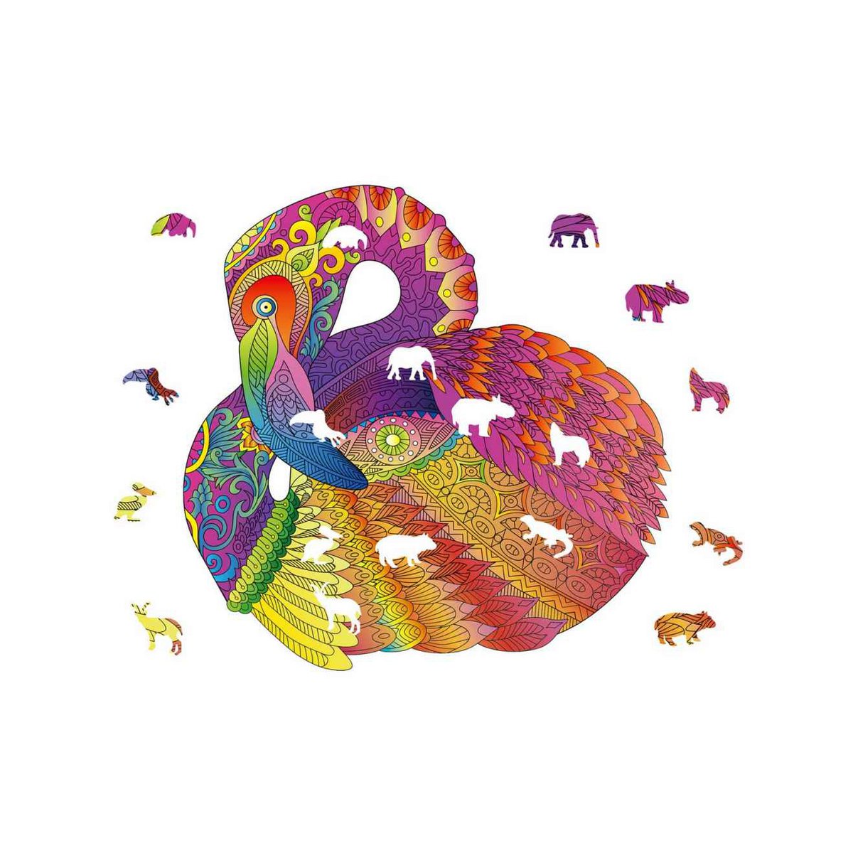 Logica Giochi Mandala Houten Legpuzzel Flamingo