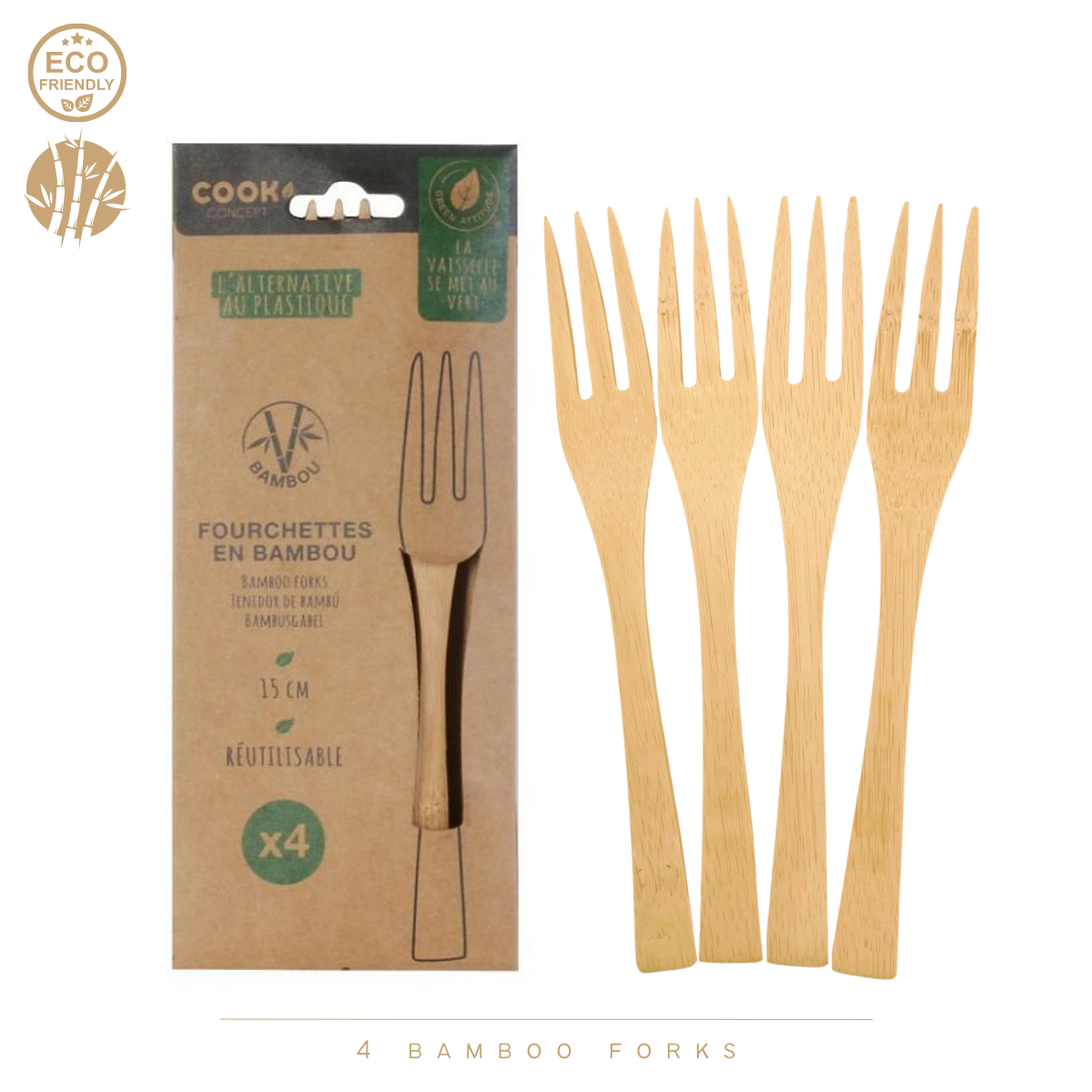 Cook Concept Bamboe Vorken - 16 Stuks - 15 cm