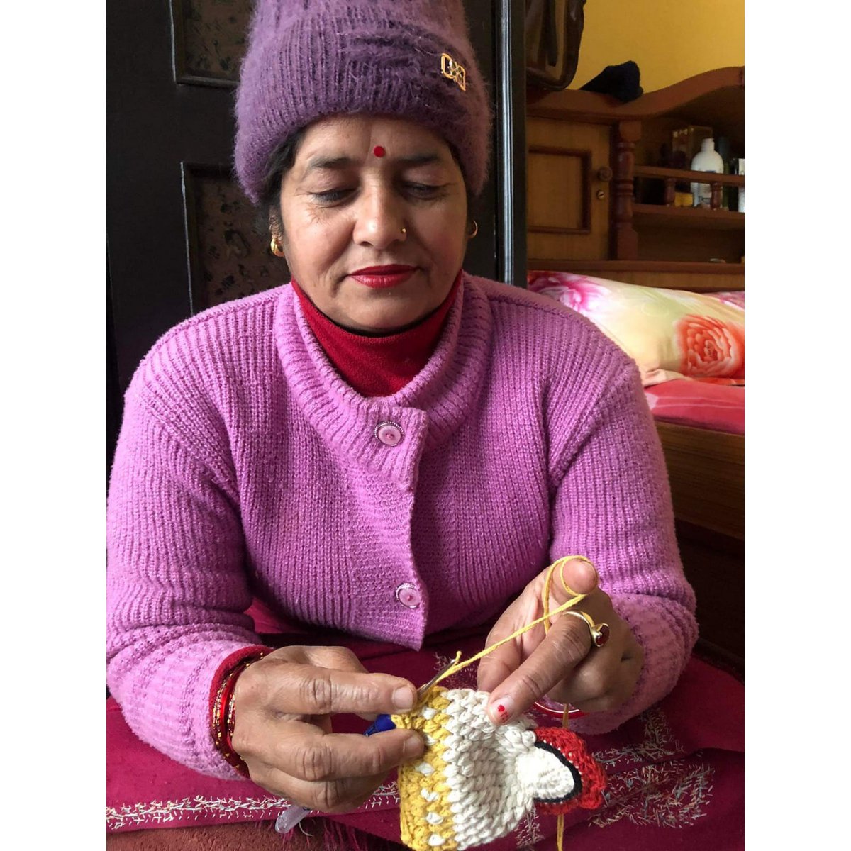 Luna-Leena 2x Egg warmer kip - Biologisch katoen - Handgehaakt in Nepal