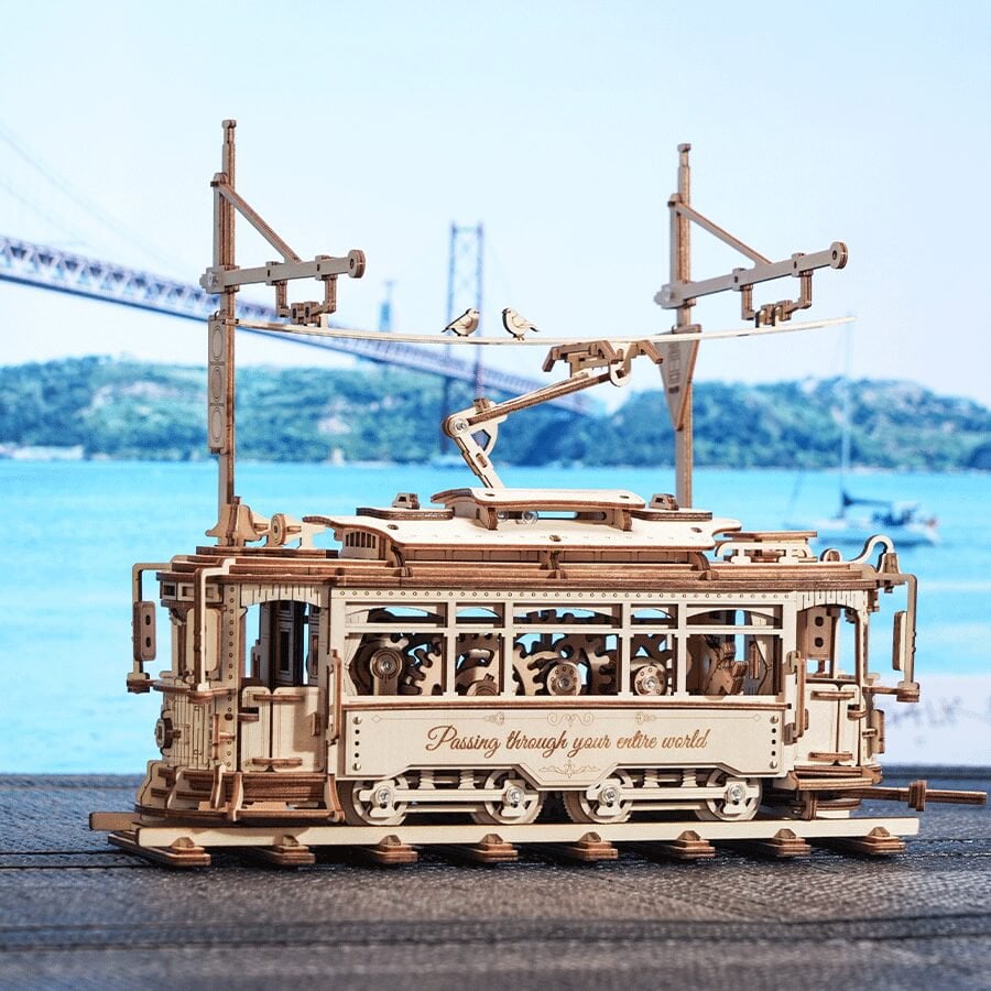 Robotime, Houten Puzzel 3D Classic City Tram, LK801, 24,7x16,5x28,7cm