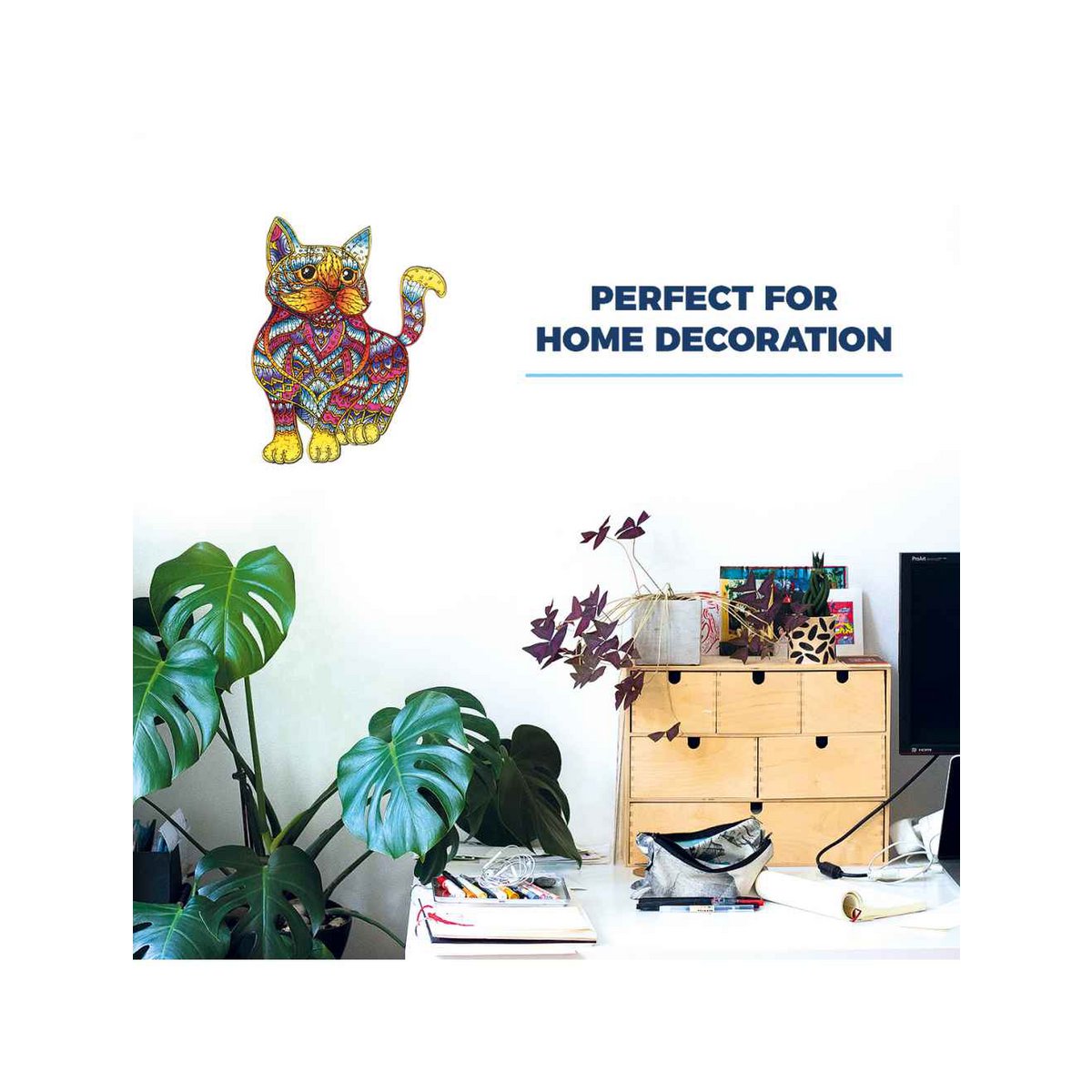 Logica Giochi Mandala Houten Legpuzzel Kat/ Cat