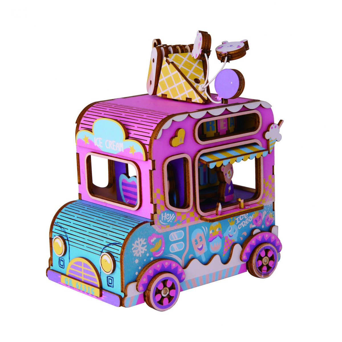 Muziekdoos Hout DIY 3D Puzzel Moving Flavor, Robotime