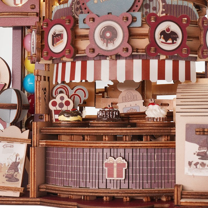 3D Houten Puzzel Knikkerbaan Marble Run Chocolate Factory, Robotime