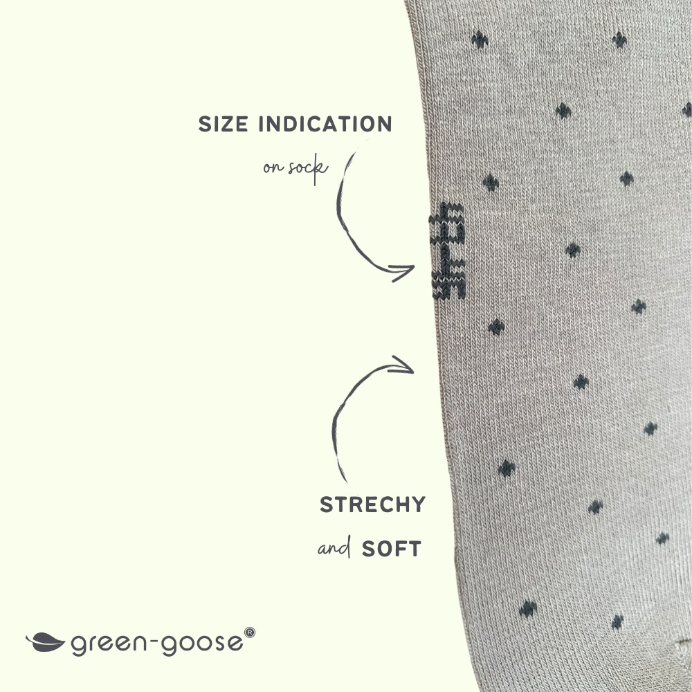 green-goose Bamboe Herensokken - 4 Paar - Stippen - 85% Bamboe