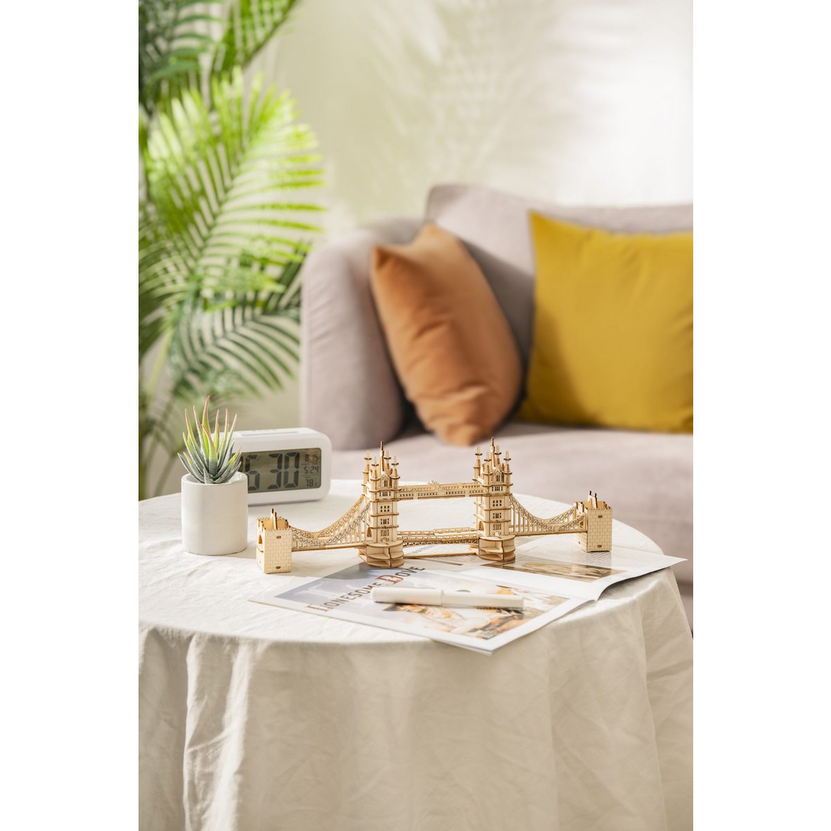 Robotime, 3D Houten Puzzel, Tower Bridge incl. verlichting