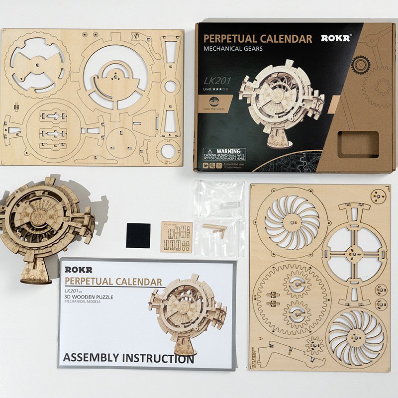 Robotime, Houten Puzzel 3D Perpetual Calendar