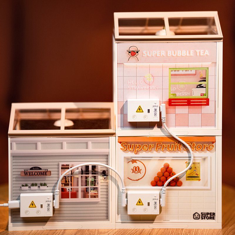 Robotime, DIY Huisje Super Creator Cozy Living Lounge, DW007, 16,3x16,3x15,2cm