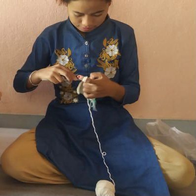 Luna-Leena 2x eierwarmer konijn gebroken wit - Biologisch katoen - Handgehaakt in Nepal