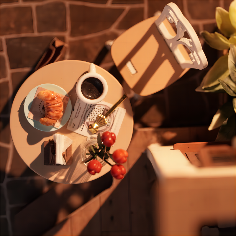 Robotime, DIY Huisje Slow Life Café met LED verlichting