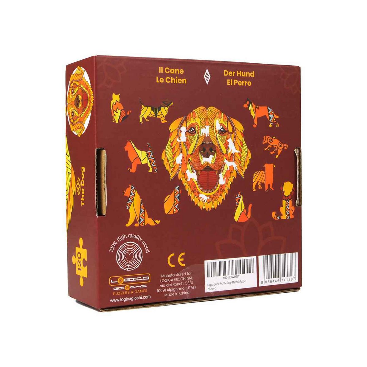 Logica Giochi Mandala Houten Legpuzzel Hond/ Dog, 24,7x28,5cm