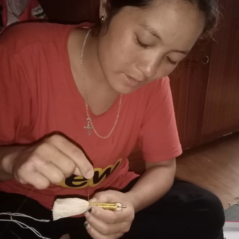 Luna-Leena Keychain Long Tassel Gold - Handgemaakt in Nepal