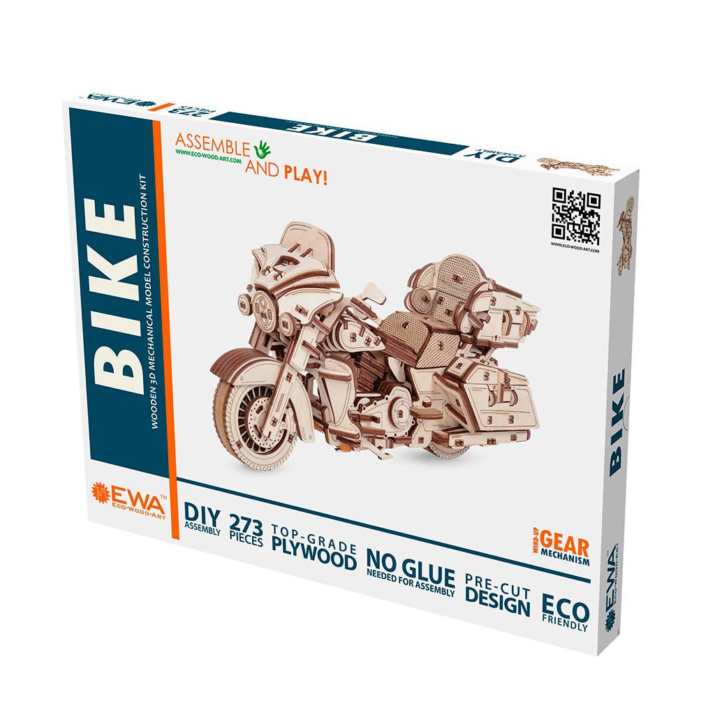Eco Wood Art (EWA) 3D Mechanische Houten Puzzel Bike