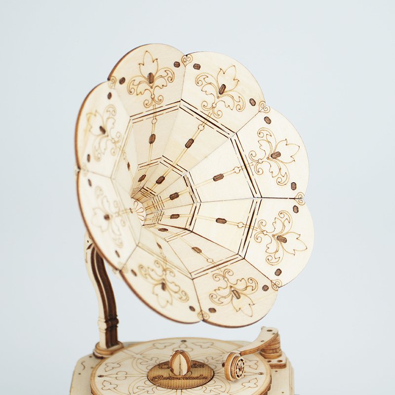 Robotime, 3D Houten Puzzel Grammofoonspeler