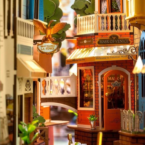 Robotime, DIY Book Nook & Wonderland Boekensteun Romantic Venice, TGB08, 17,8x10,8x24,4cm