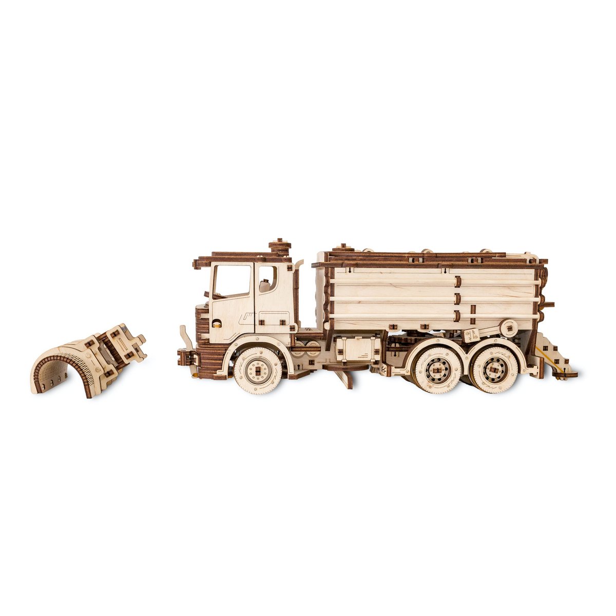 Eco Wood Art (EWA) 3D Mechanische Houten Puzzel Snowtruck