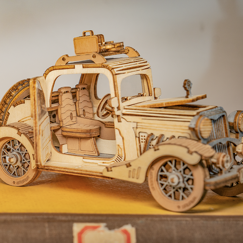 Robotime, 3D Houten Puzzel Vintage Car