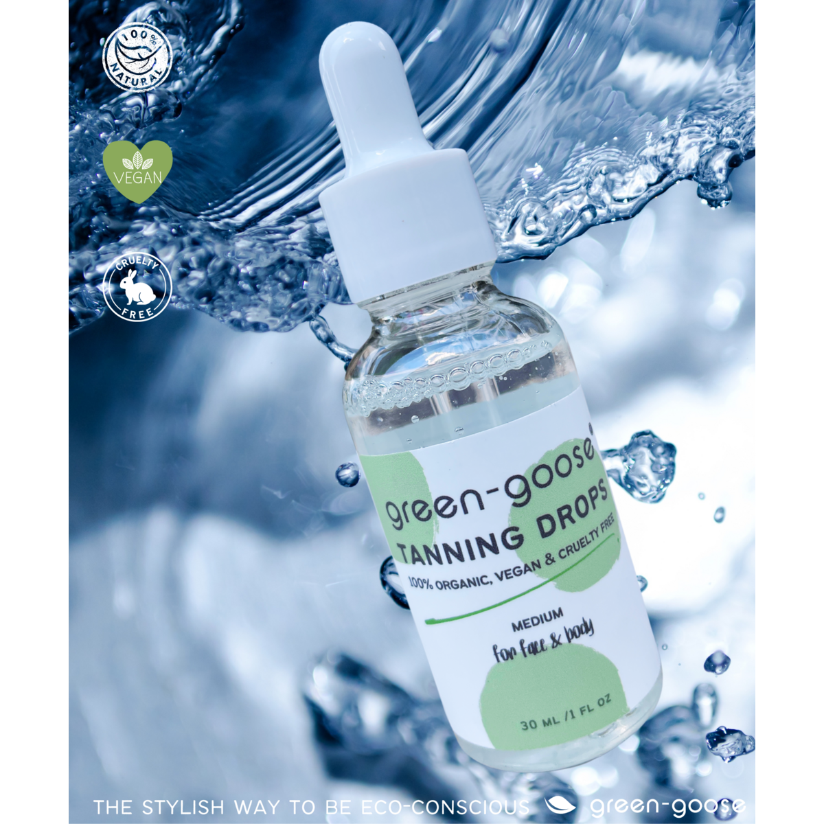 green goose Organic Tanning Drops - Medium - 30 ml