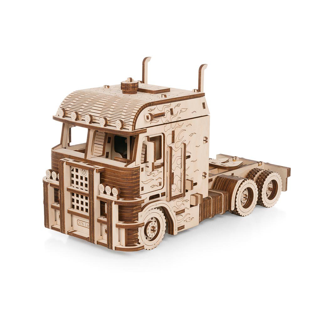 Eco Wood Art, (EWA) 3D Houten Puzzel Truck Road King
