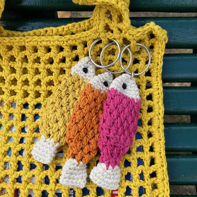 Luna-Leena Keychain Fish - Organic Cotton - Handgehaakt in Nepal