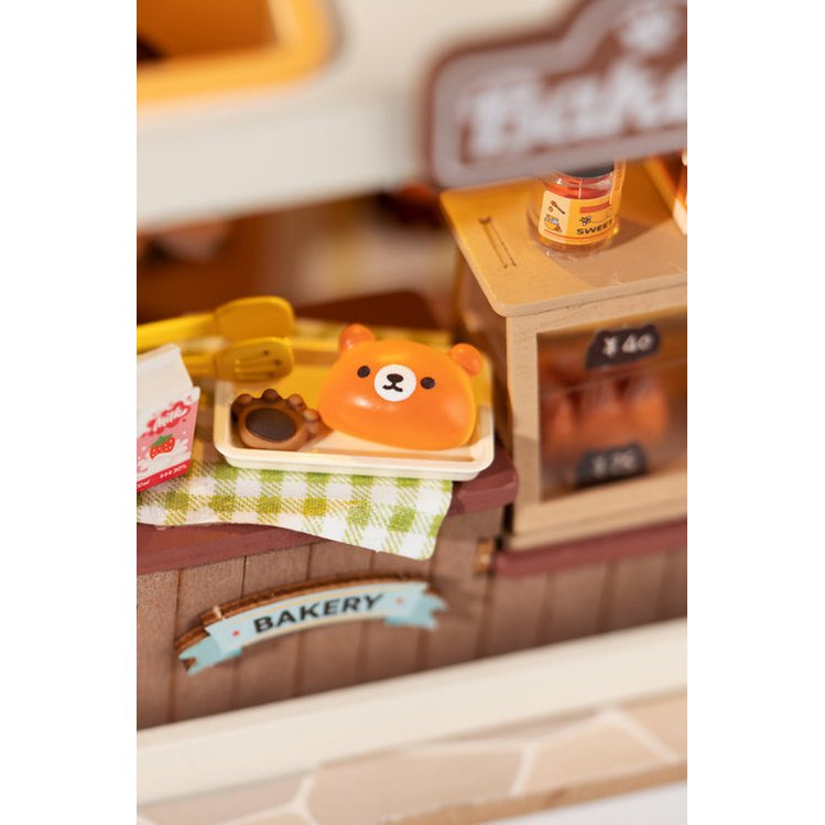 Robotime, DIY Huisje Teddy's Breadbox, DS033, 16x9x14,5cm