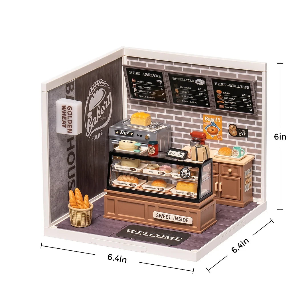 DIY Huisje Super Store Golden Wheat Bakery, Robotime
