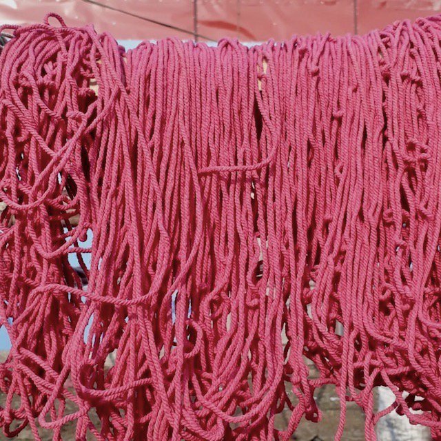 Luna-Leena vloerkleed rond roze - katoen - 80ø cm - Handgehaakt in Nepal