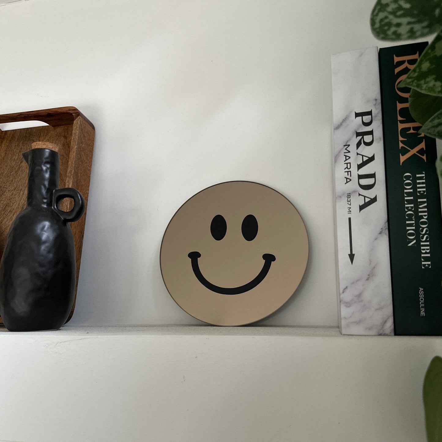Vrolijkmakende Smiley spiegel Black Smile